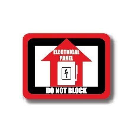 Ergomat 24in x 18in RECTANGLE SIGNS - Electrical Panel Do Not Block DSV-SIGN 432 #2272 -UEN